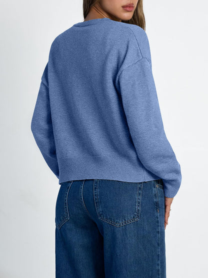 Women's Cropped Cardigan Sweaters - Lightweight Fall Button Up Knit