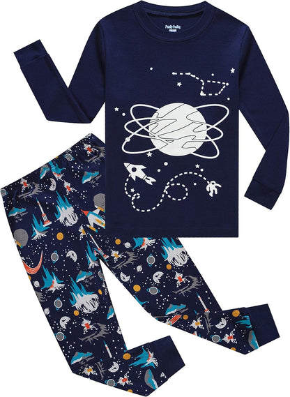 Boys Cotton Pajamas 2 Piece Set Kids Toddler Sleepwear PJs