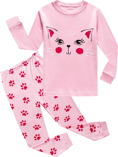 Kids Cotton Pajamas 2 Piece Set - Soft Sleepwear for Boys and Girls