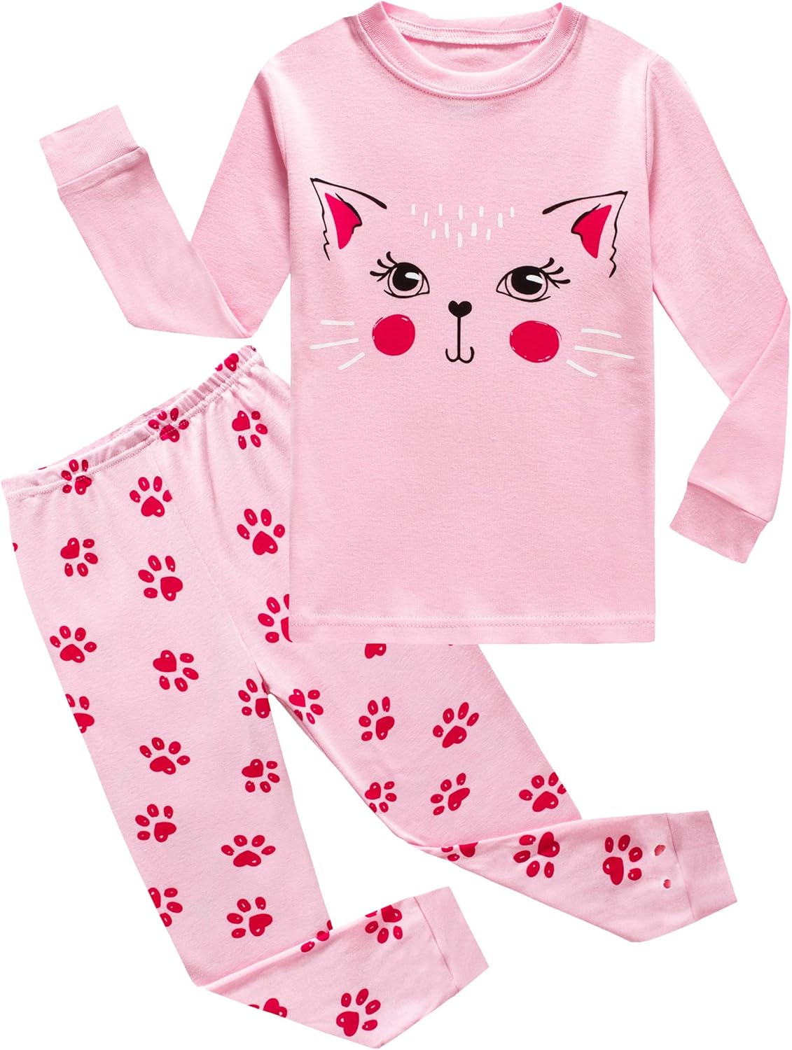 Kids Cotton Pajamas 2 Piece Set - Soft Sleepwear for Boys and Girls