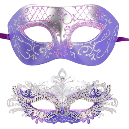 Masquerade Masks - Elegant Mardi Gras Party Masks - Premium Decorative Masks for Women and Men