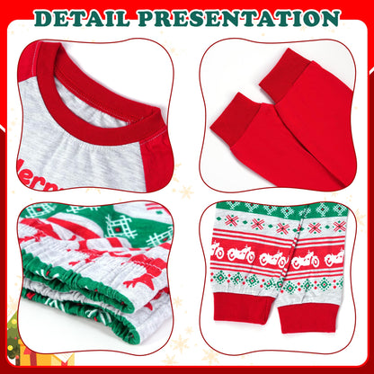 Tphon Kids Christmas Pajamas Sets Santa Claus Dinosaur Sleepwear Long Sleeve PJS Set for Boys Girls 2-12 Years