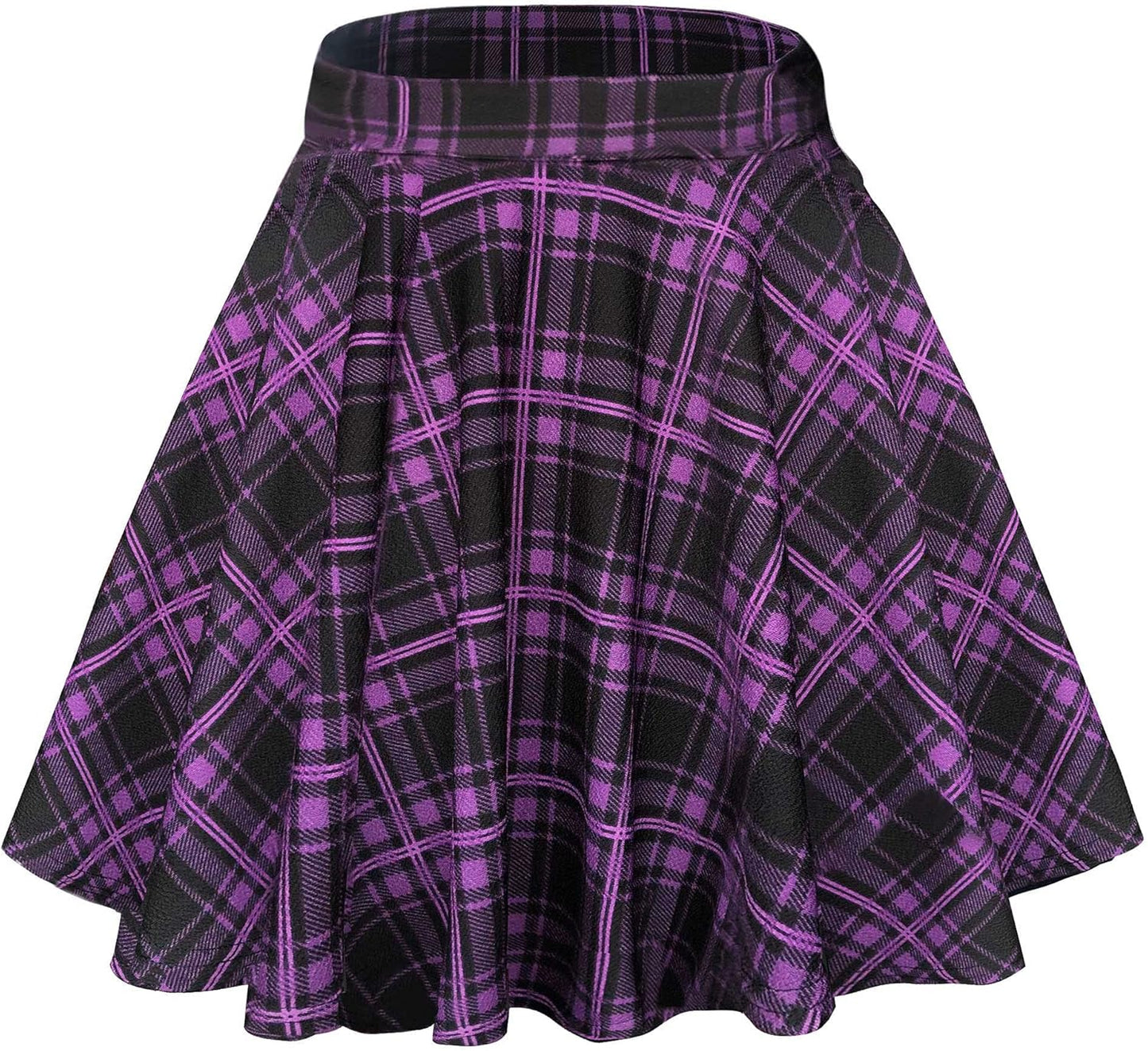Urban CoCo Women's Basic Versatile Stretchy Flared Casual Mini Skater Skirt #16