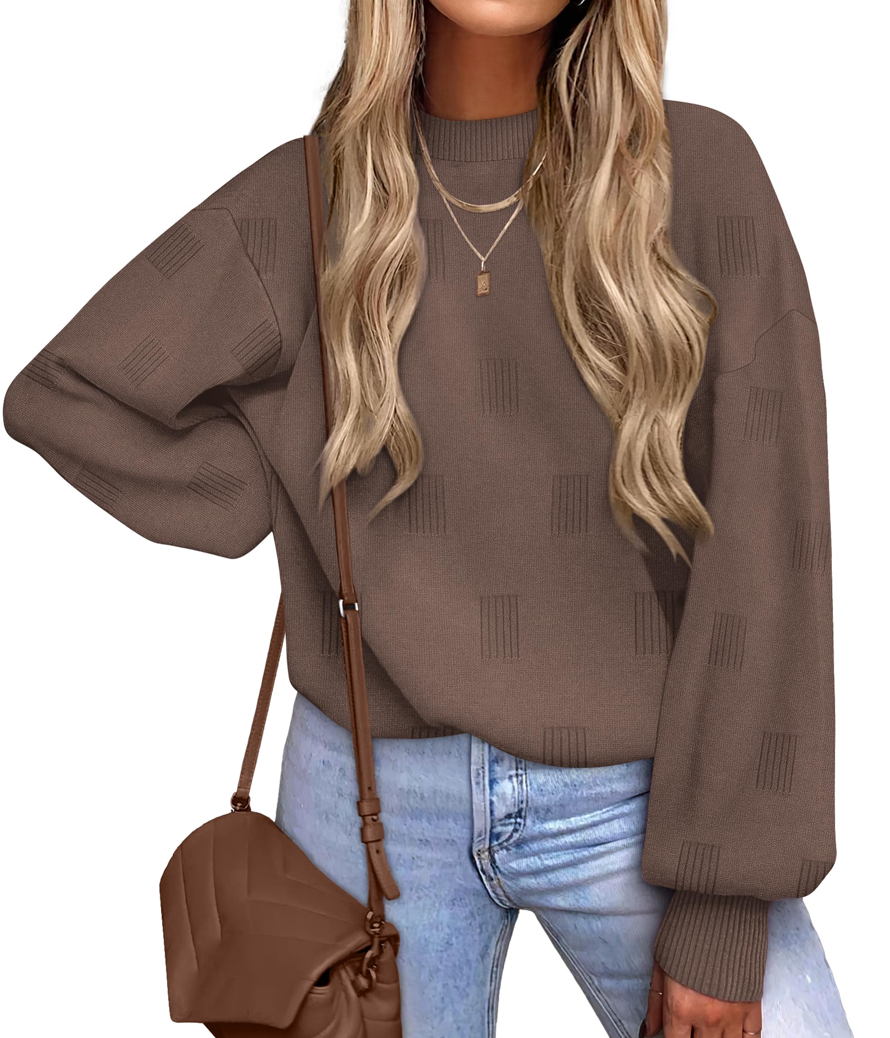 Women's Turtleneck Sweaters - Knit Pullover Long Sleeve Fall Fashion Top