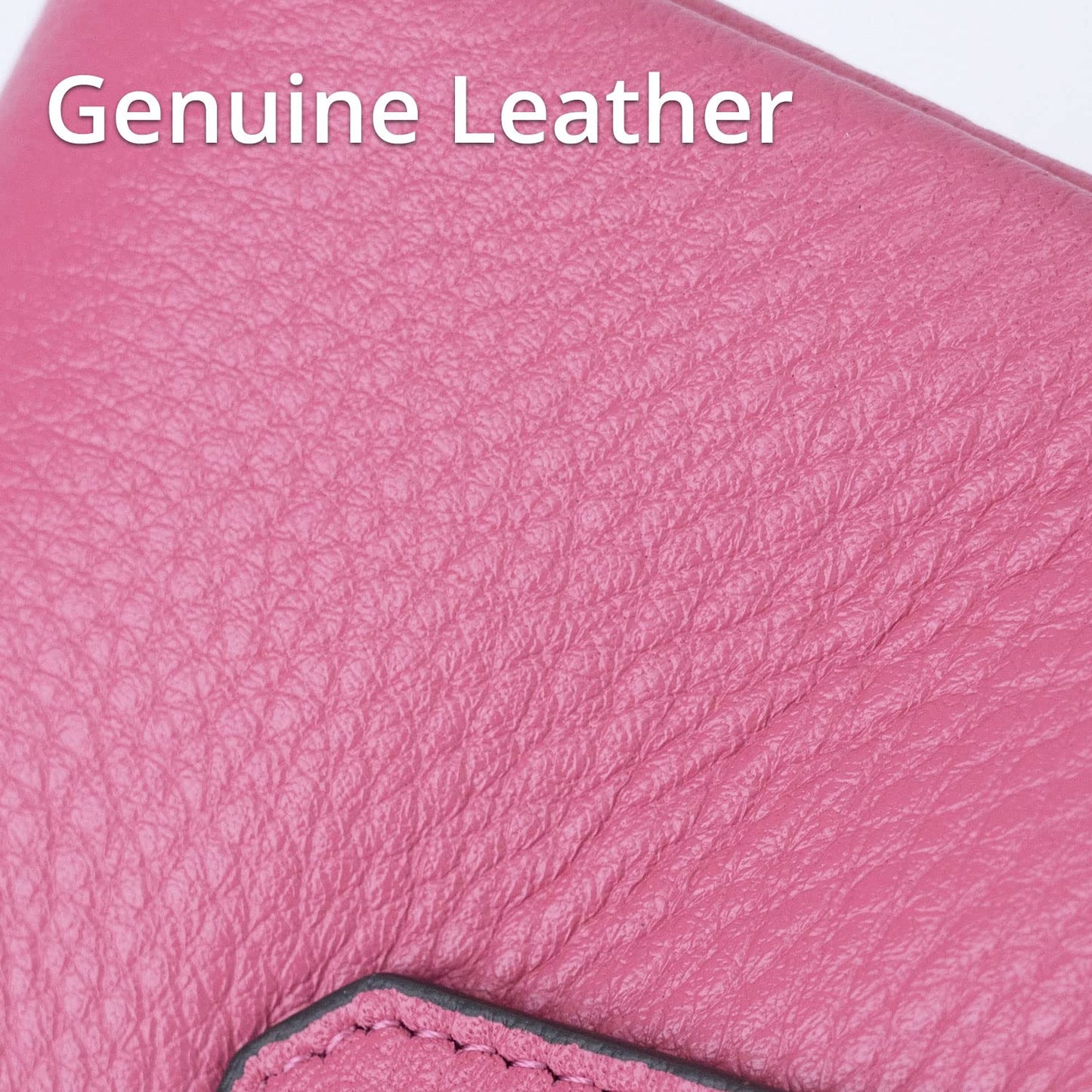 Women Leather Wallet - Small RFID Blocking Card Holder with Double Zipper