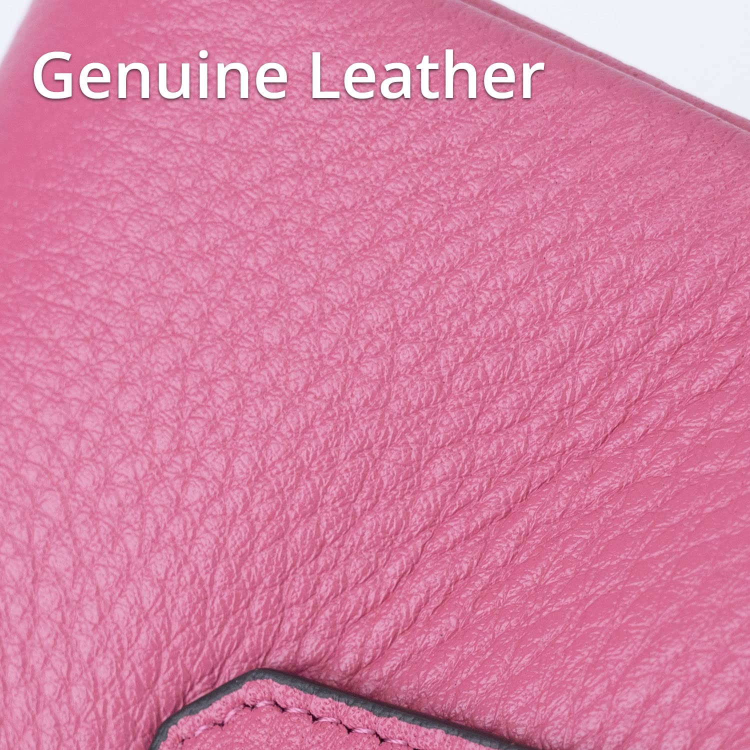 Women Leather Wallet - Small RFID Blocking Card Holder with Double Zipper