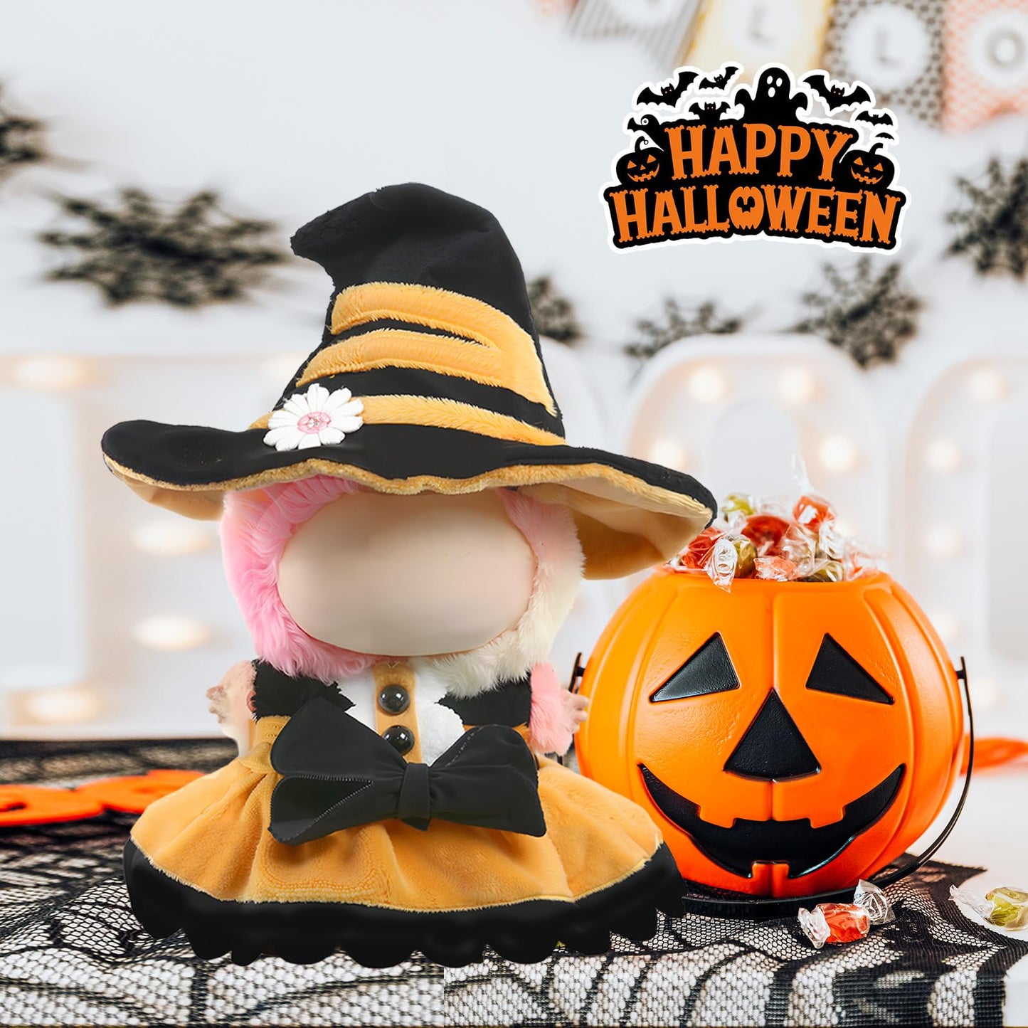 3 Piece Handmade Crochet Outfit for 17cm Dolls - Heart Sweater Hat & Bag Set