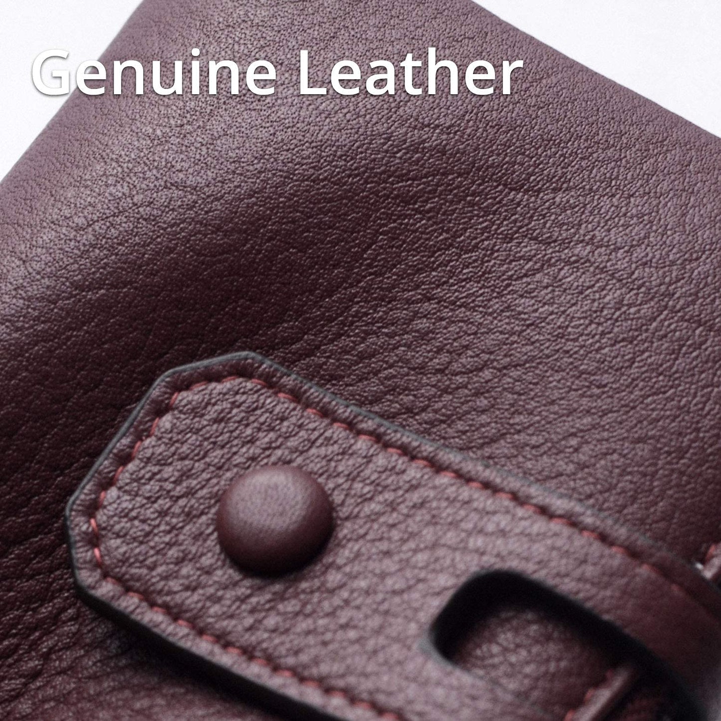 Women Leather Wallet - Small RFID Blocking Card Holder with Double Zipper