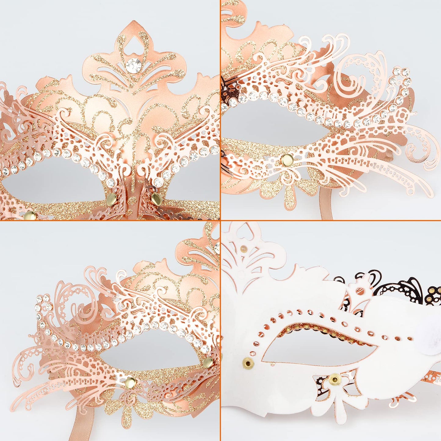 Masquerade Masks - Elegant Mardi Gras Party Masks - Premium Decorative Masks for Women and Men