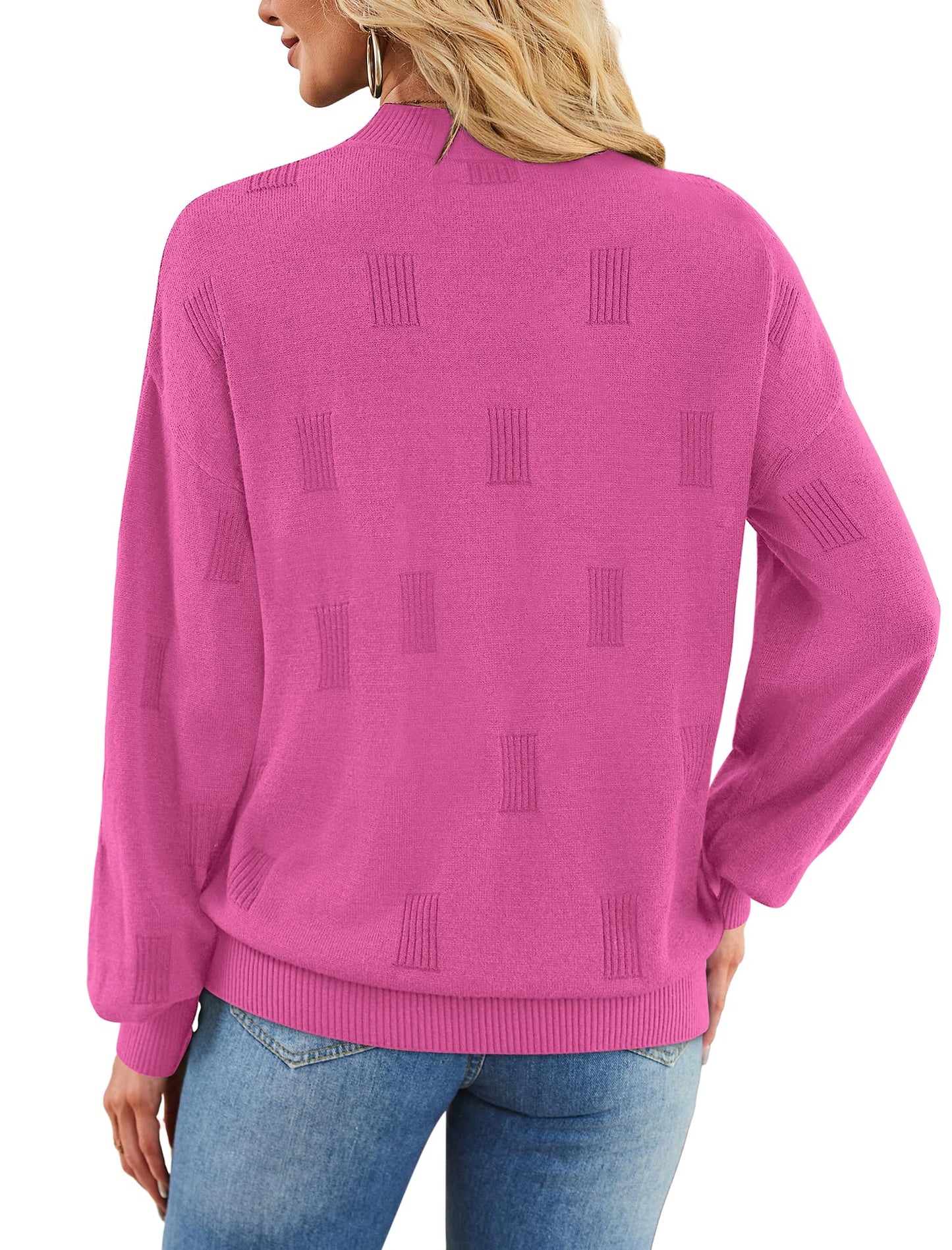 Women's Turtleneck Sweaters - Knit Pullover Long Sleeve Fall Fashion Top