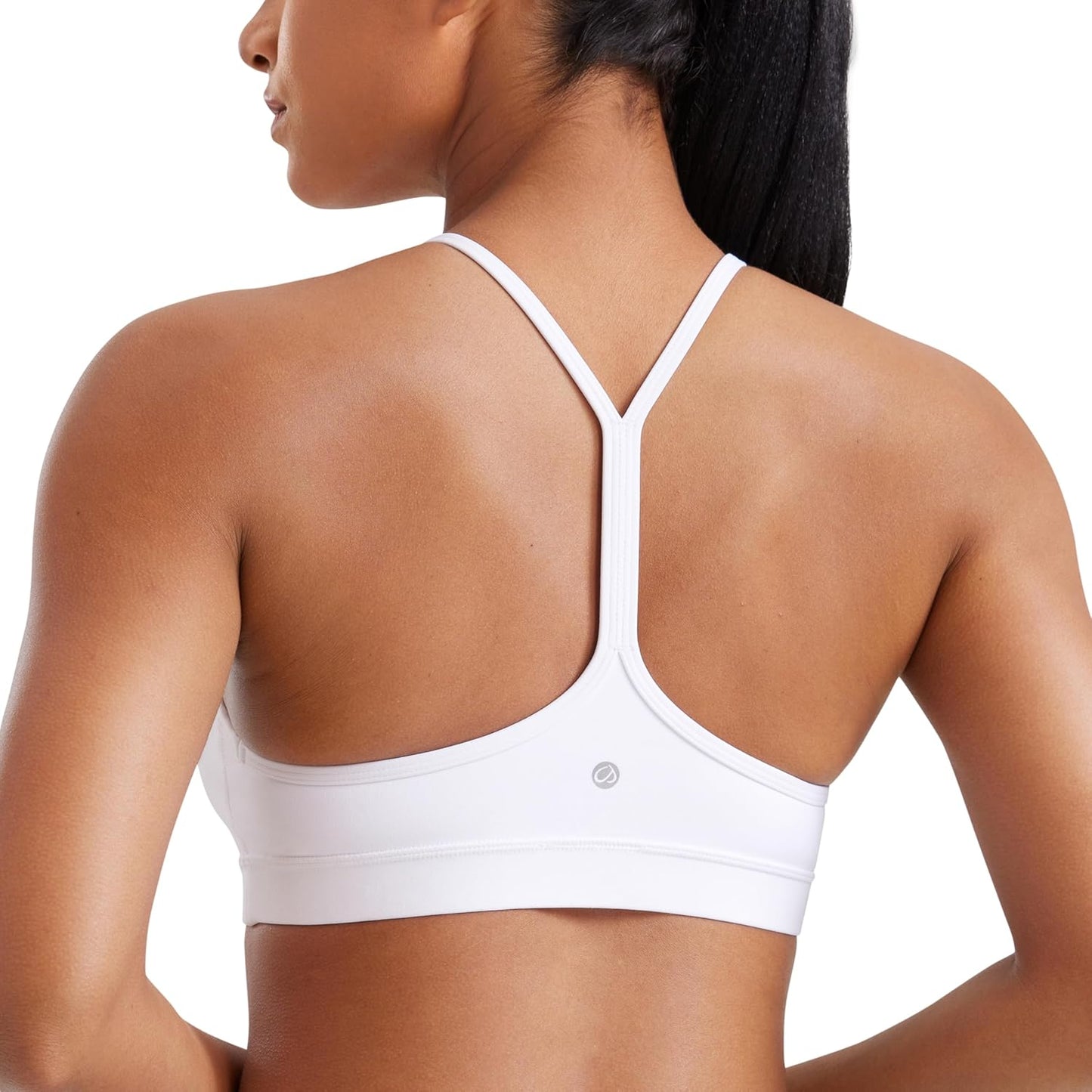 Women's Y-Back Sports Bra Padded Racerback Low Impact Workout Top