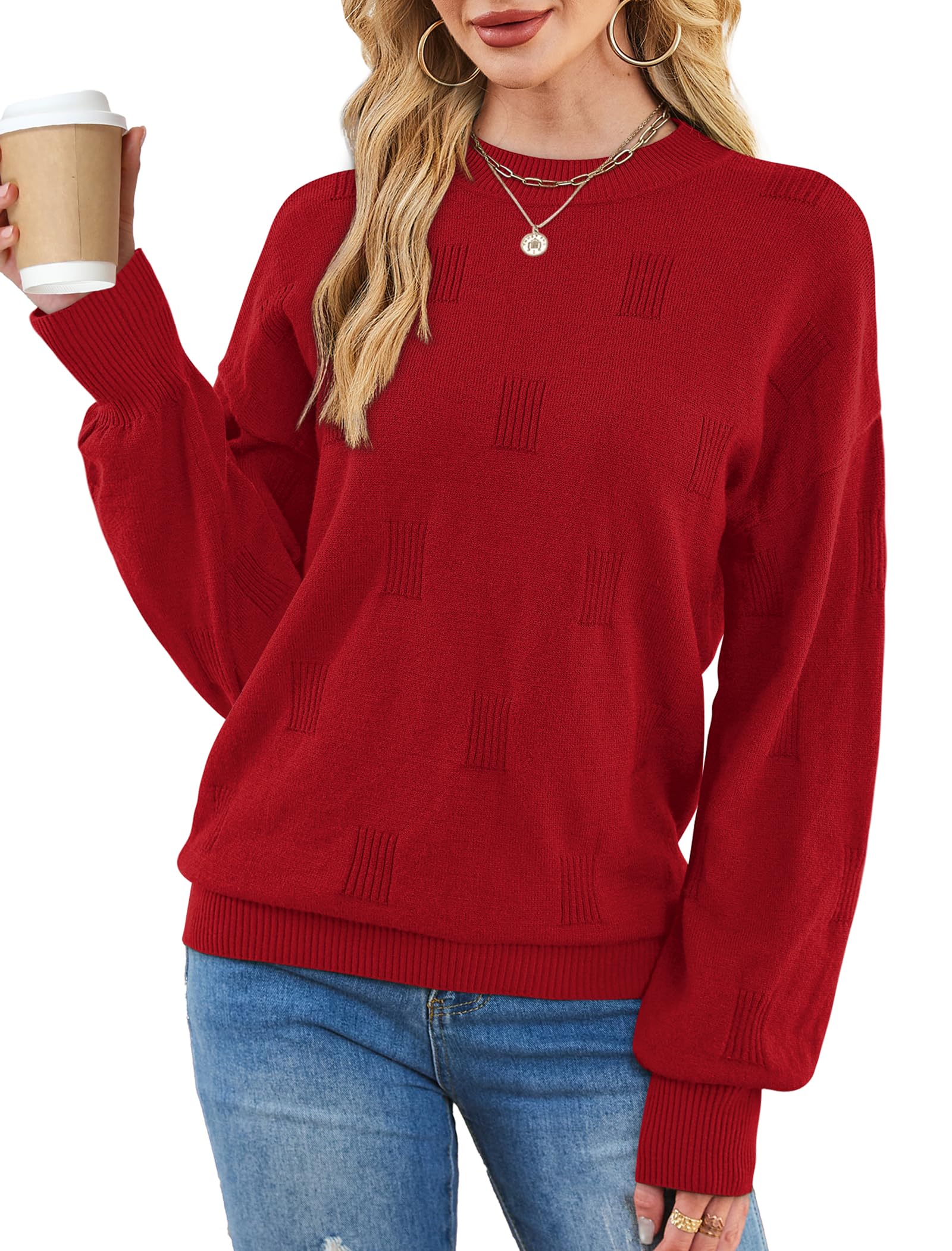Women's Turtleneck Sweaters - Knit Pullover Long Sleeve Fall Fashion Top