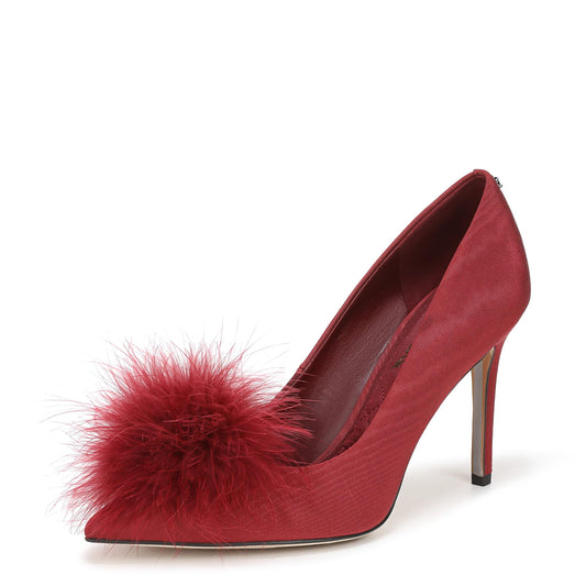 Sam Edelman Women's Hazel Plush Pump Deep Scarlet 7 M