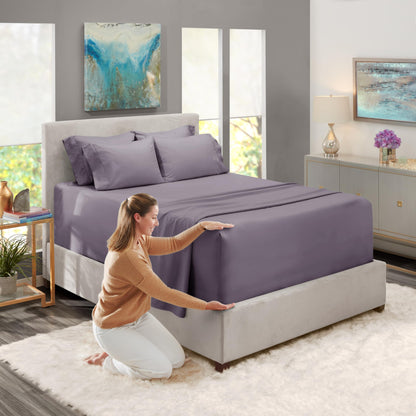 King Size Deep Pocket Sheet Set 6 Piece - Extra Deep Fitted Sheets 18-24 Inch Microfiber Linen