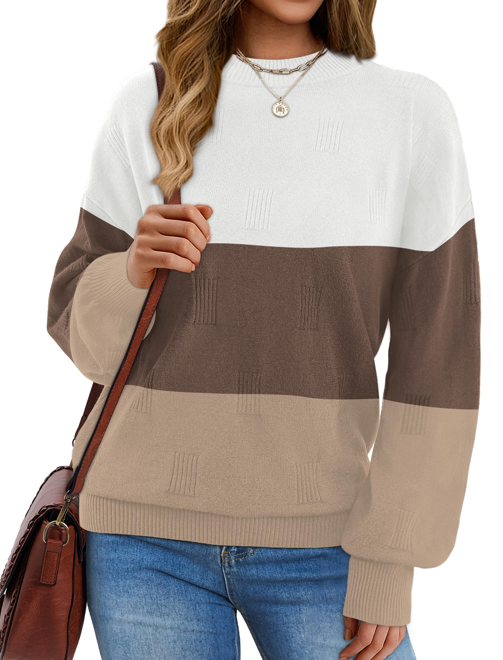 Women's Turtleneck Sweaters - Knit Pullover Long Sleeve Fall Fashion Top