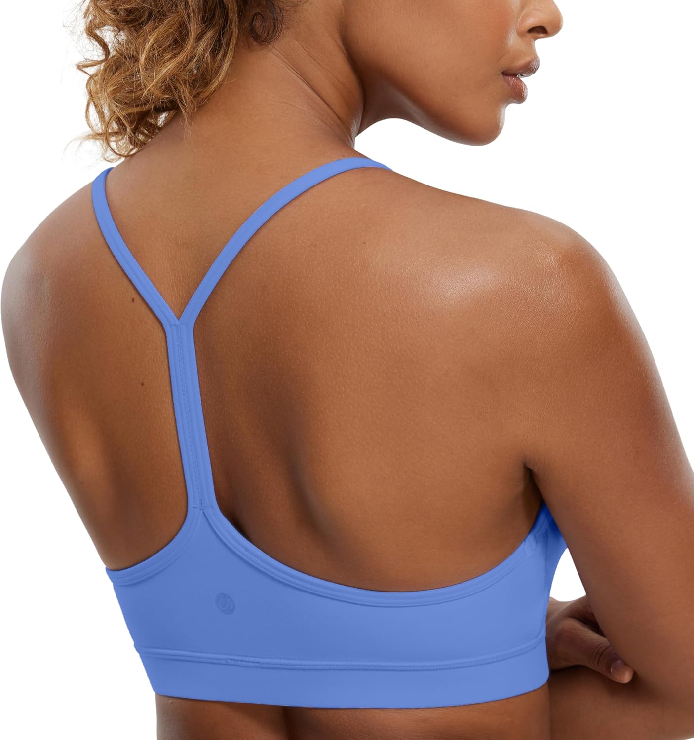 Women's Y-Back Sports Bra Padded Racerback Low Impact Workout Top Wild Indigo