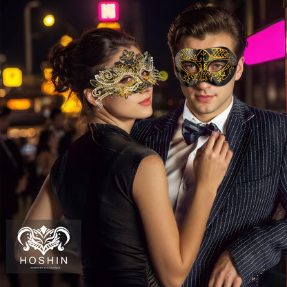Masquerade Masks - Elegant Mardi Gras Party Masks - Premium Decorative Masks for Women and Men