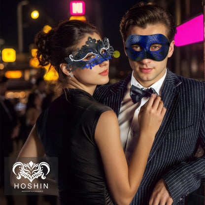 Masquerade Masks - Elegant Mardi Gras Party Masks - Premium Decorative Masks for Women and Men