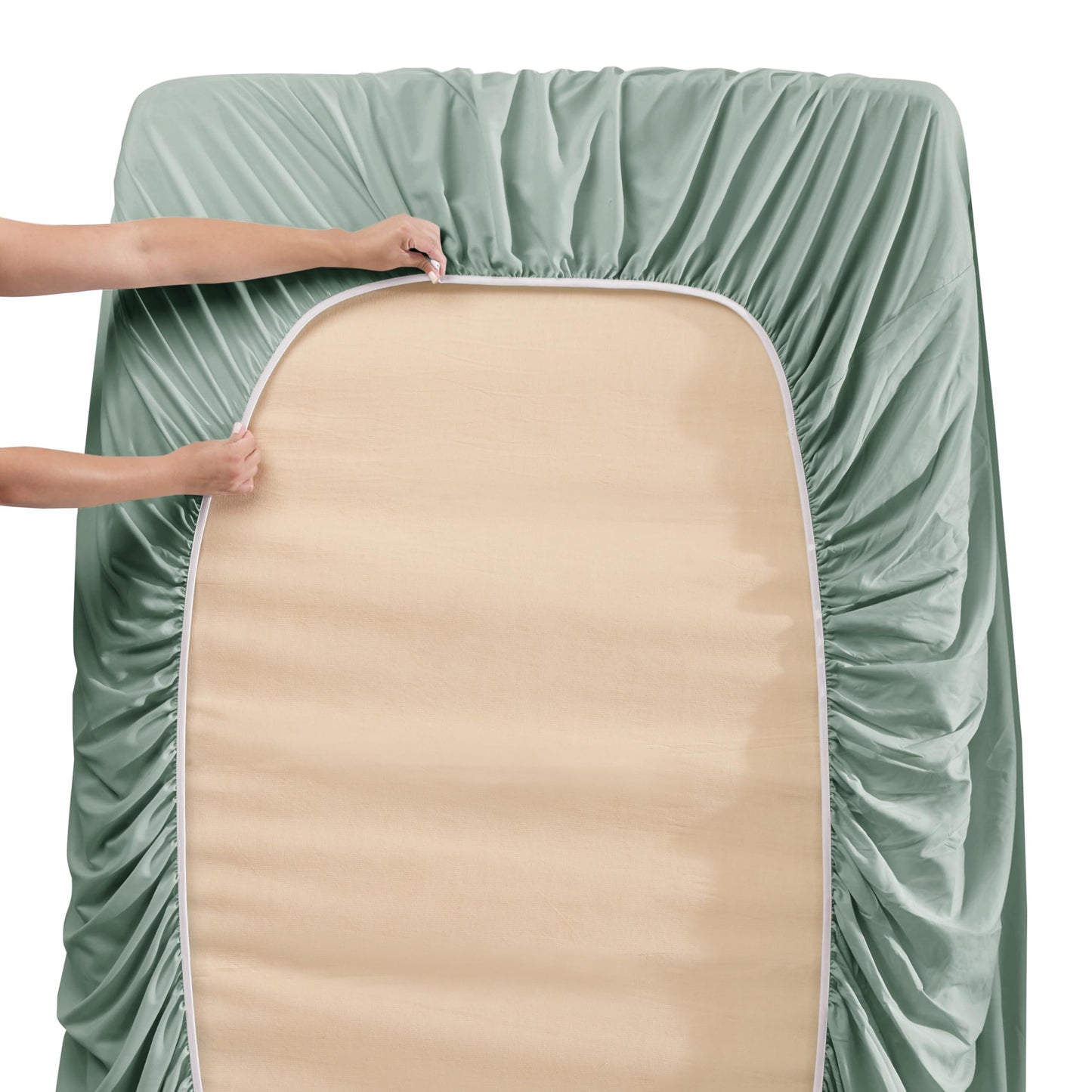 King Size Deep Pocket Sheet Set 6 Piece - Extra Deep Fitted Sheets 18-24 Inch Microfiber Linen