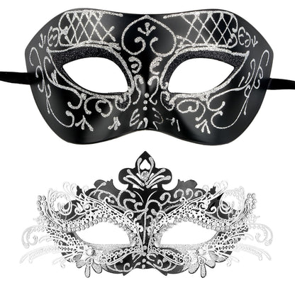 Masquerade Masks - Elegant Mardi Gras Party Masks - Premium Decorative Masks for Women and Men
