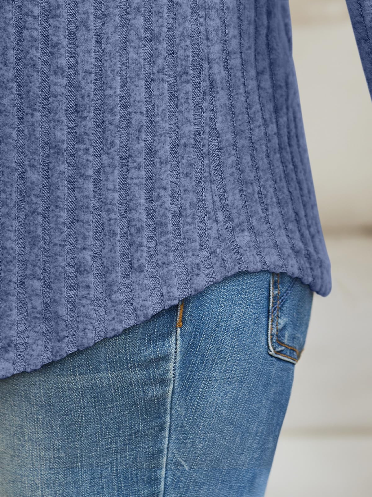 Women's Long Sleeve Tunic Tops - Dressy Casual Color Block Sweaters