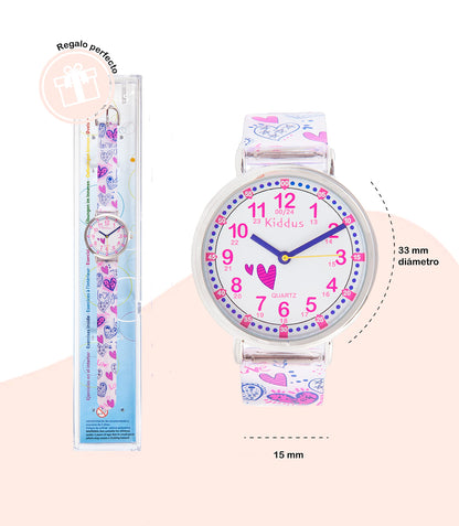 Kids Time Teacher Watch - Educational Analog Watch with Japanese Quartz Movement Ages 5-12