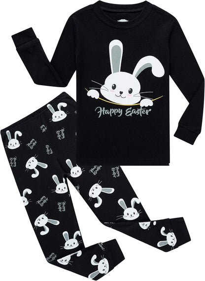 Boys Cotton Pajamas 2 Piece Set Kids Toddler Sleepwear PJs Bunny-6160