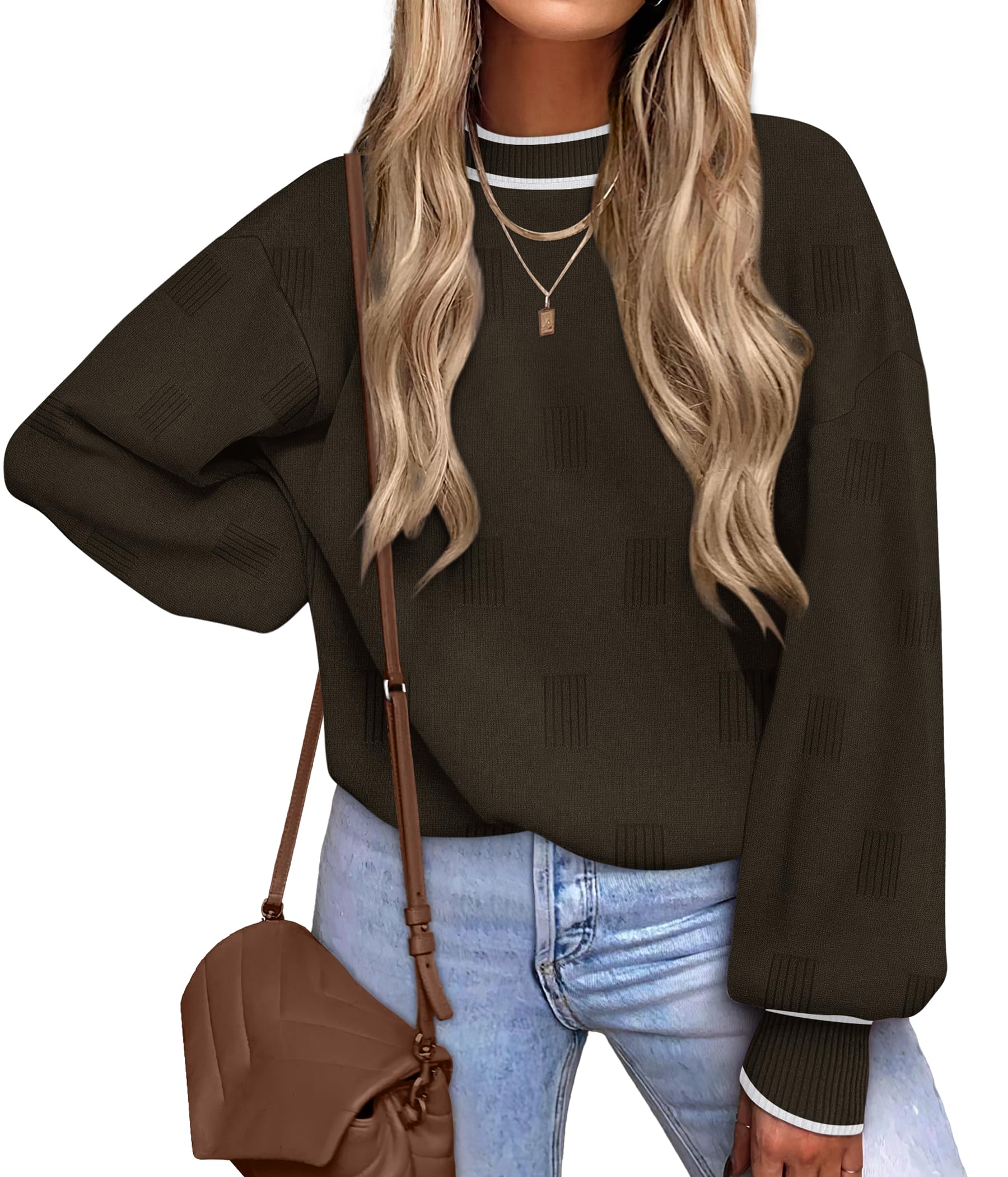 Women's Turtleneck Sweaters - Knit Pullover Long Sleeve Fall Fashion Top