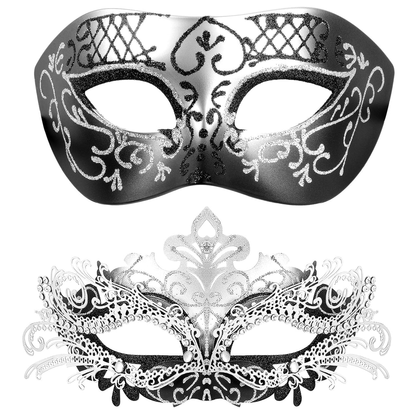 Masquerade Masks - Elegant Mardi Gras Party Masks - Premium Decorative Masks for Women and Men