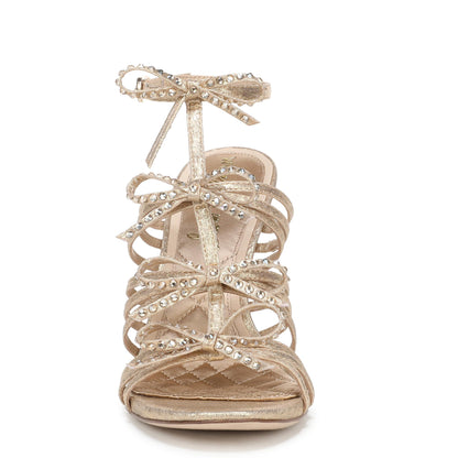 Sam Edelman Women's Iman Heeled Sandal Soft Gold 6.5 M