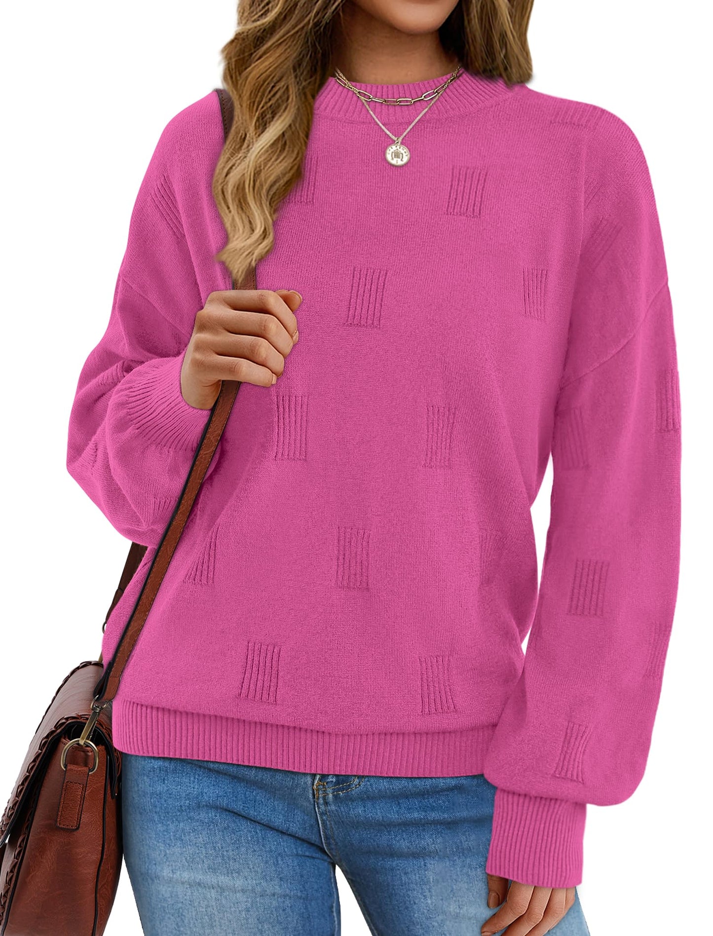 Women's Turtleneck Sweaters - Knit Pullover Long Sleeve Fall Fashion Top