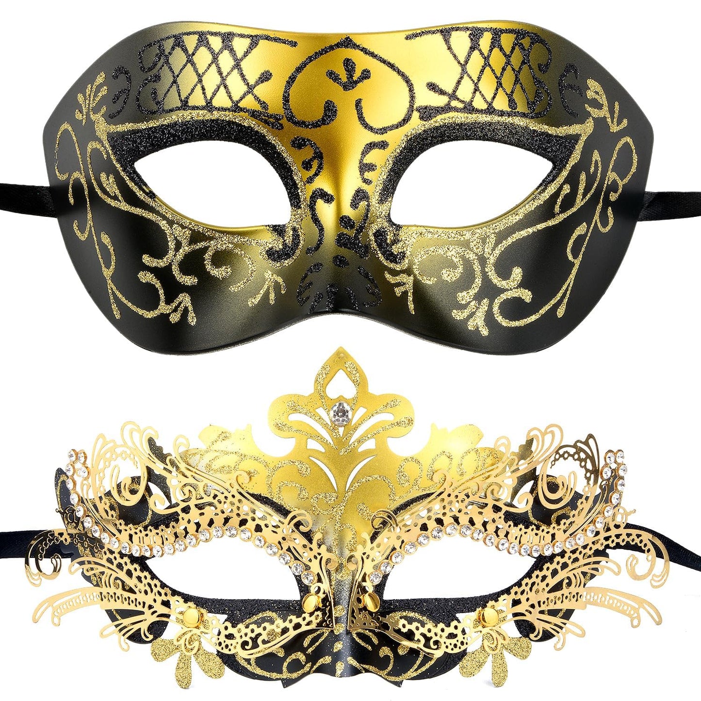 Masquerade Masks - Elegant Mardi Gras Party Masks - Premium Decorative Masks for Women and Men