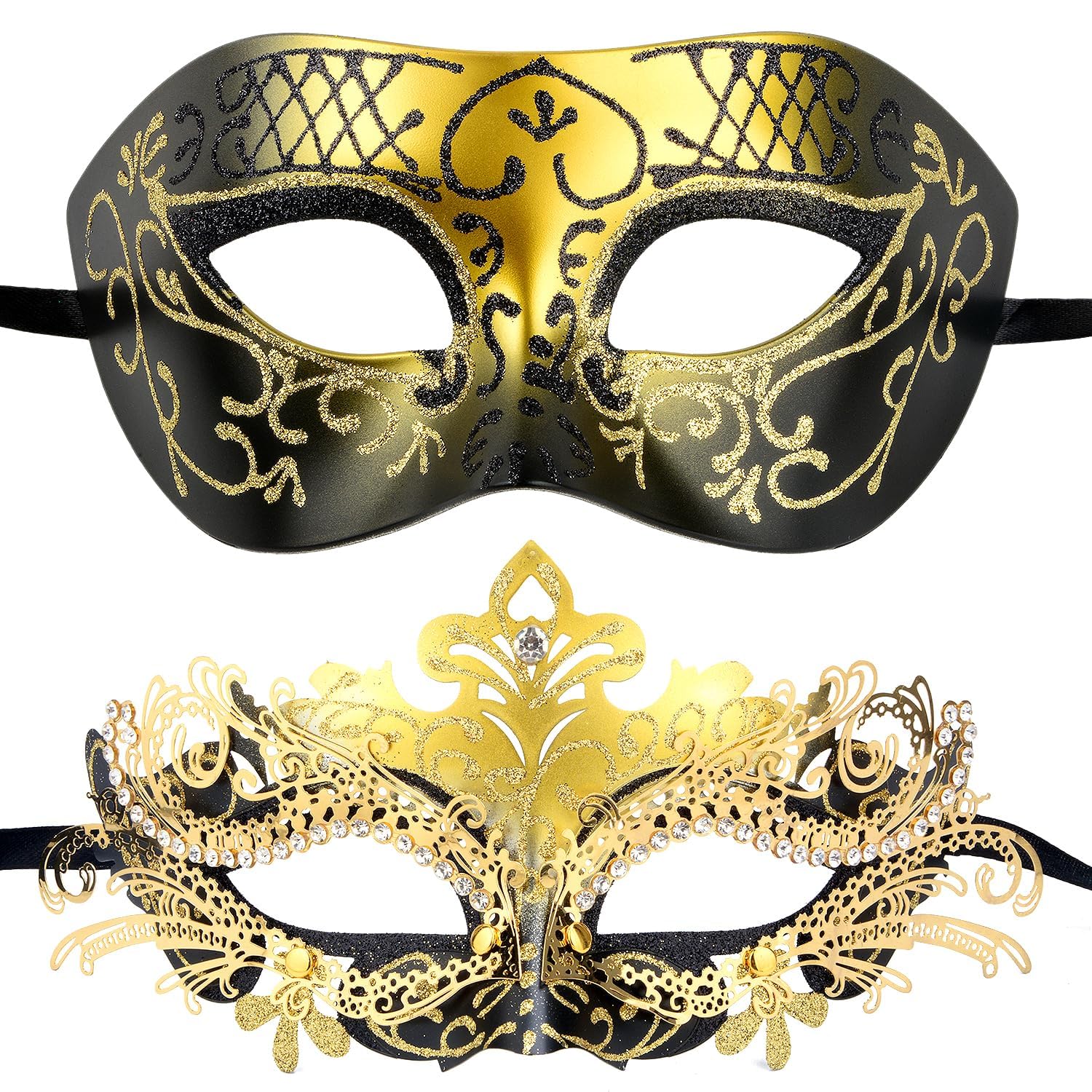 Masquerade Masks - Elegant Mardi Gras Party Masks - Premium Decorative Masks for Women and Men