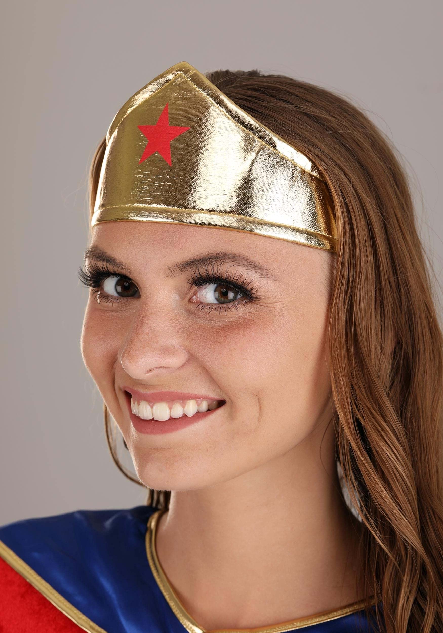 Wonder Woman Costume - Women's Long Sleeve Dress with Cape and Accessories