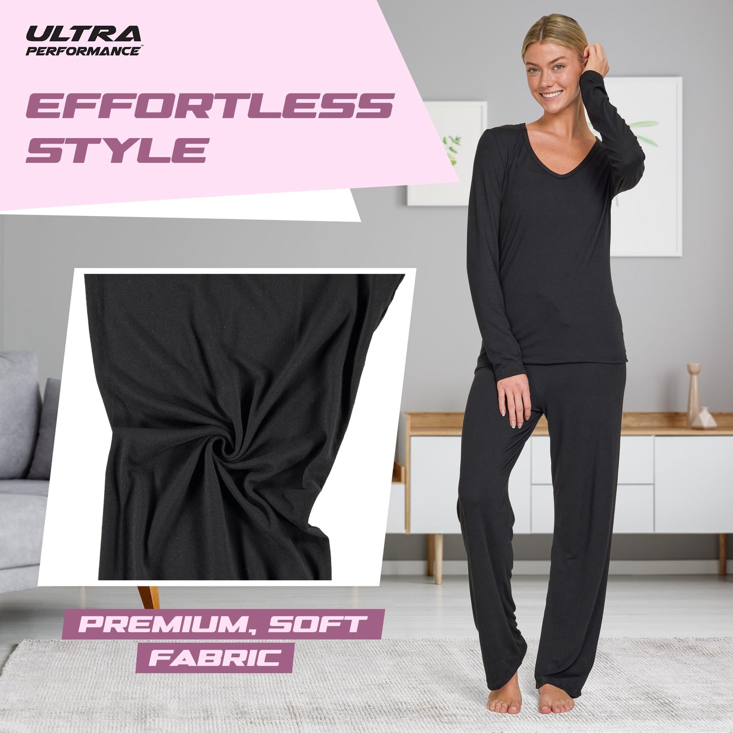 Women's Pajama Sets 2 Pack - Soft Lounge PJ Pants Set for Sleeping & Lounging