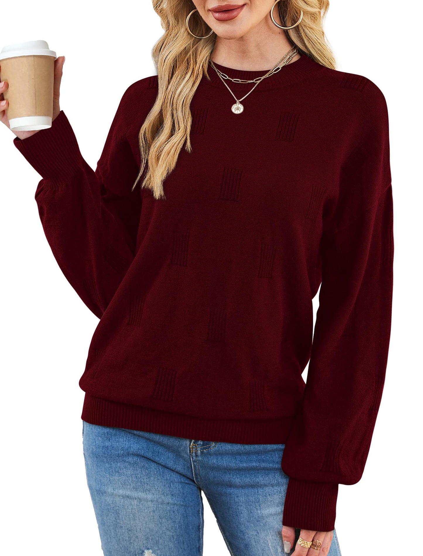 Women's Turtleneck Sweaters - Knit Pullover Long Sleeve Fall Fashion Top