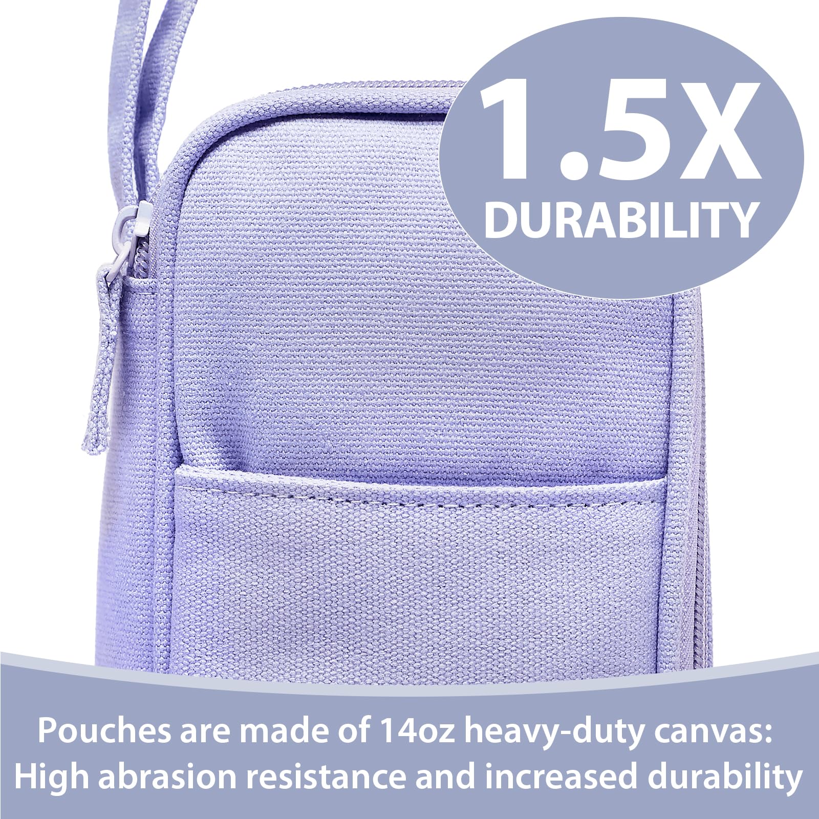 Large Pencil Case 1800ml - Heavy Duty Canvas School Supplies Organizer for Kids Students