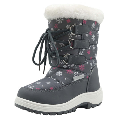 Apakowa Kids Girls Insulated Fur Winter Warm Snow Boots (Toddler/Little Kid)