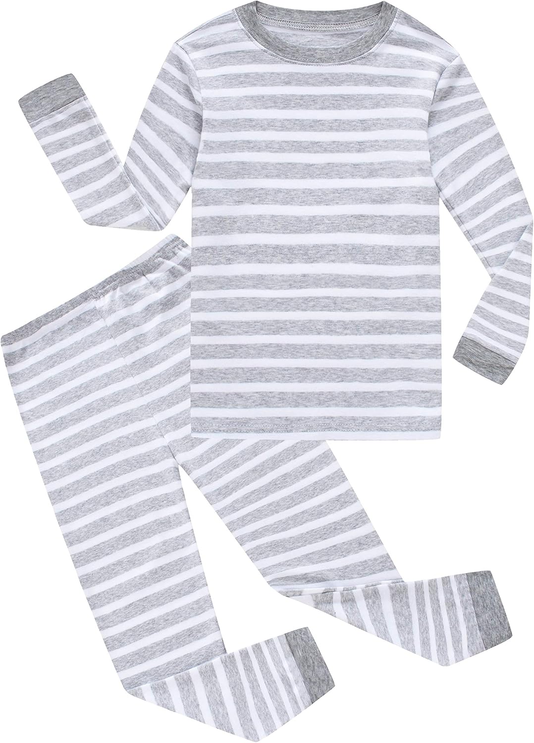 Boys Cotton Pajamas 2 Piece Set Kids Toddler Sleepwear PJs Striped F11