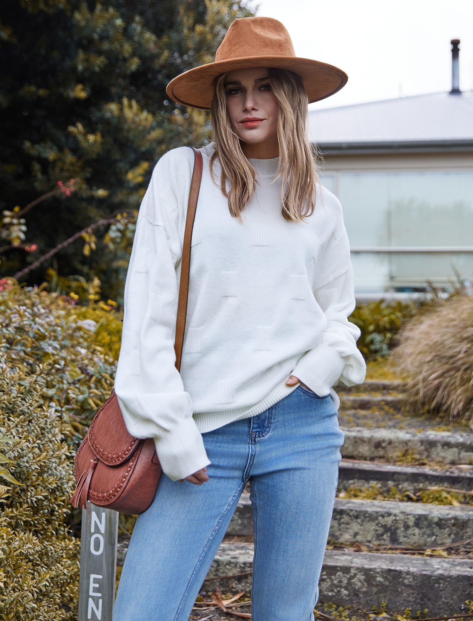 Women's Turtleneck Sweaters - Knit Pullover Long Sleeve Fall Fashion Top