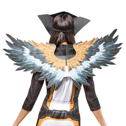 Hawk Girl Costume - Women's Superman Movie Jumpsuit with Wings and Headpiece