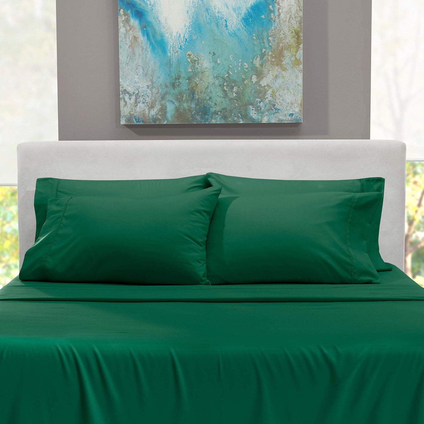 King Size Deep Pocket Sheet Set 6 Piece - Extra Deep Fitted Sheets 18-24 Inch Microfiber Linen