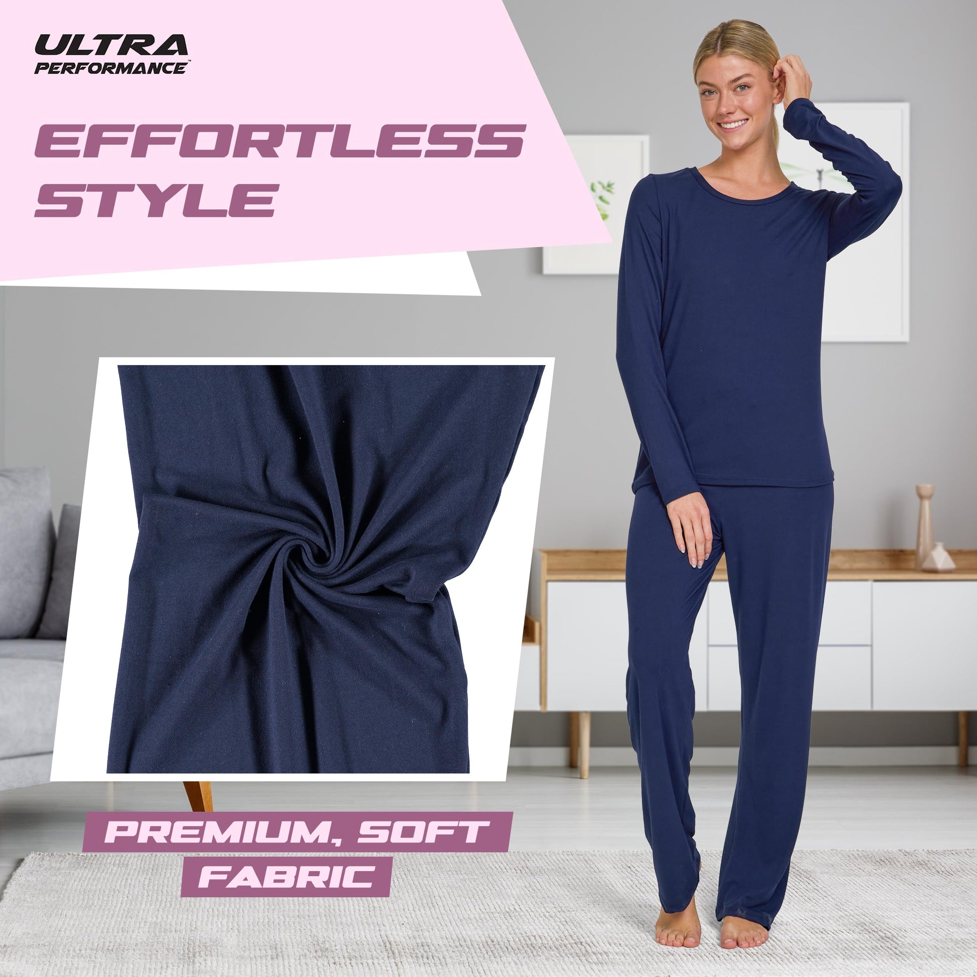 Women's Pajama Sets 2 Pack - Soft Lounge PJ Pants Set for Sleeping & Lounging