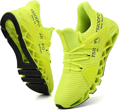 Women's Walking Shoes Breathable Mesh Sport Sneakers 6099 Fluorescent Green