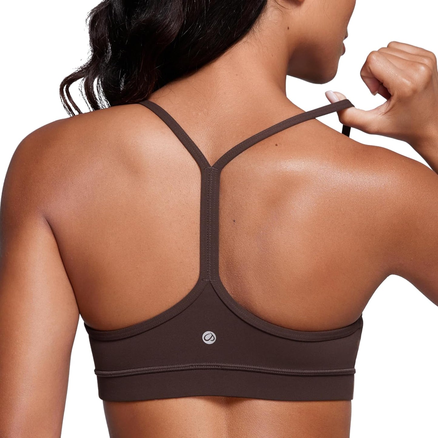 Women's Y-Back Sports Bra Padded Racerback Low Impact Workout Top