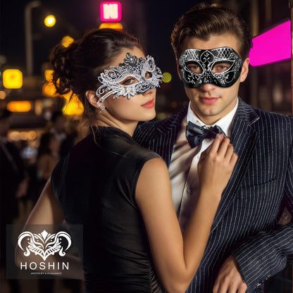 Masquerade Masks - Elegant Mardi Gras Party Masks - Premium Decorative Masks for Women and Men