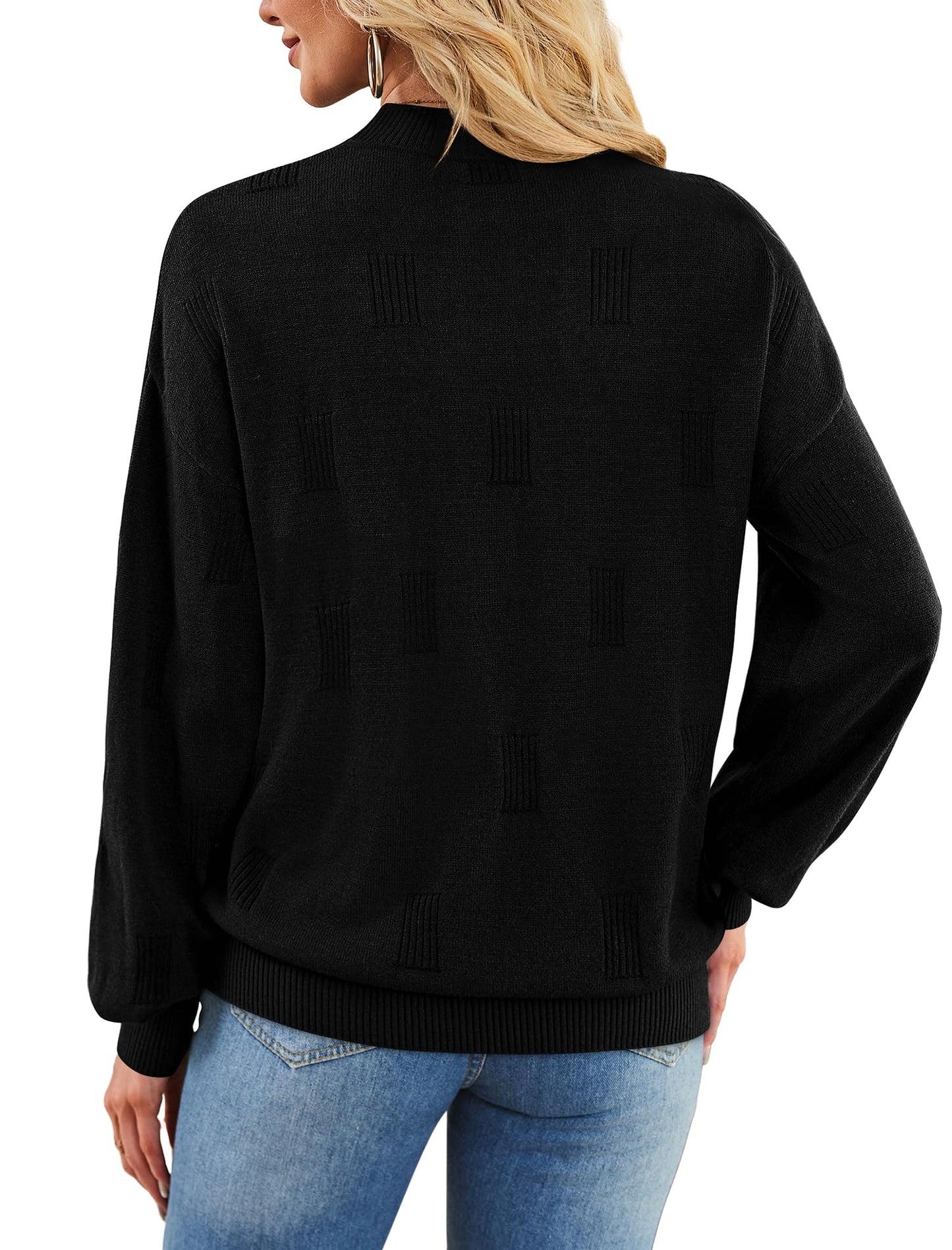 Women's Turtleneck Sweaters - Knit Pullover Long Sleeve Fall Fashion Top