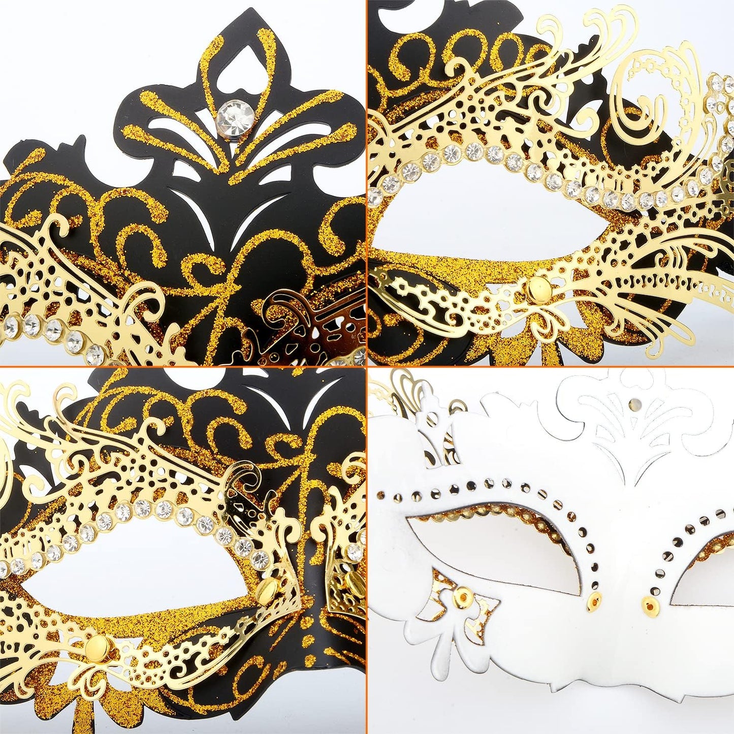 Masquerade Masks - Elegant Mardi Gras Party Masks - Premium Decorative Masks for Women and Men