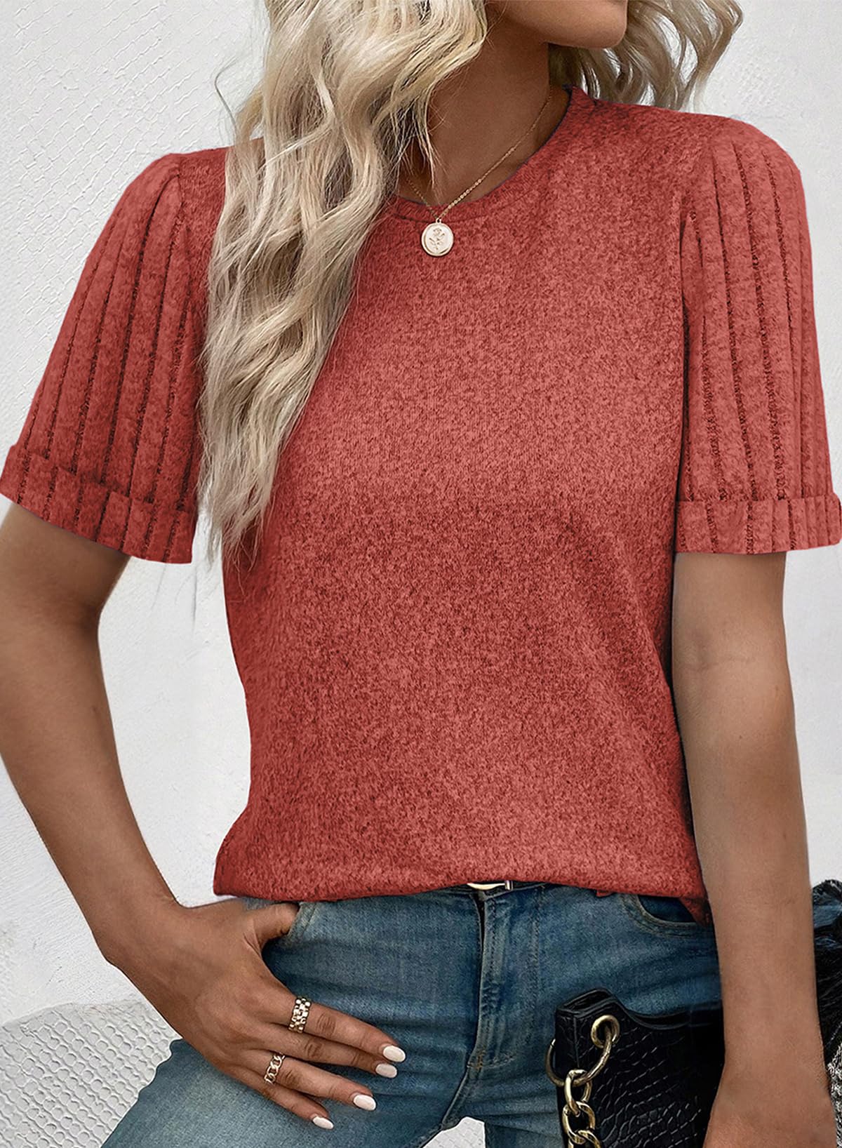 Women's Casual Short Sleeve T-Shirt Loose Fit Summer Top