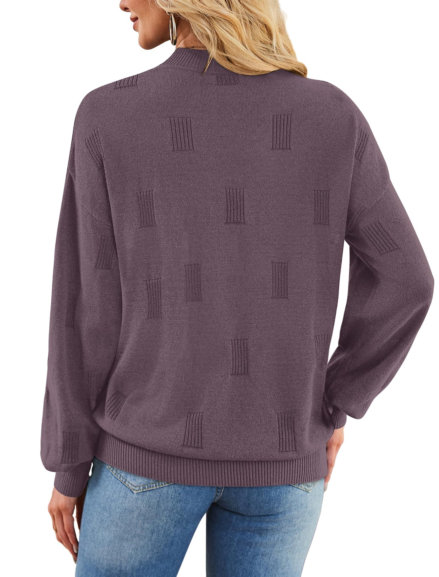 Women's Turtleneck Sweaters - Knit Pullover Long Sleeve Fall Fashion Top